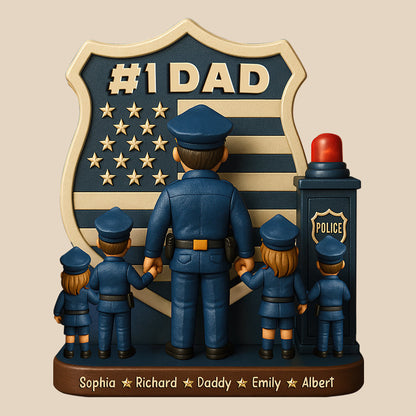 Police Dad Plaque - Personalized Gifts For Dad 03toqn060525-Homacus