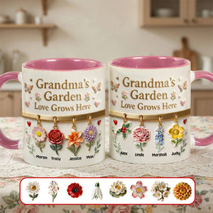 Grandma's Garden Coffee Accent Mug - Personalized Gifts For Grandma 03NAMG271225