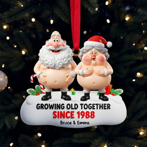 Growing Old Couple Ornament - Personalized Funny Gifts For Couple 04OHLU031025