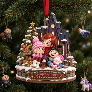 Tied Sisters Acrylic Ornament - Personalized Gifts For Sister 08QHLU221026