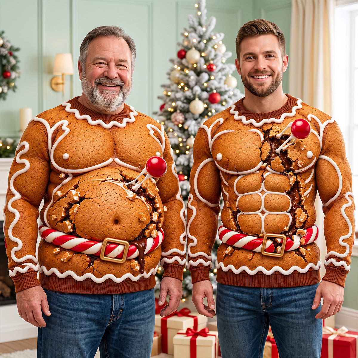 Gingerbread Ugly Sweater - Personalized Gifts For Christmas 04hadt161026