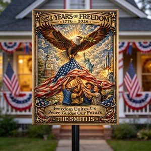 America 250th Anniversary Metal Sign - Personalized Gifts For Patriots 02tytn110326