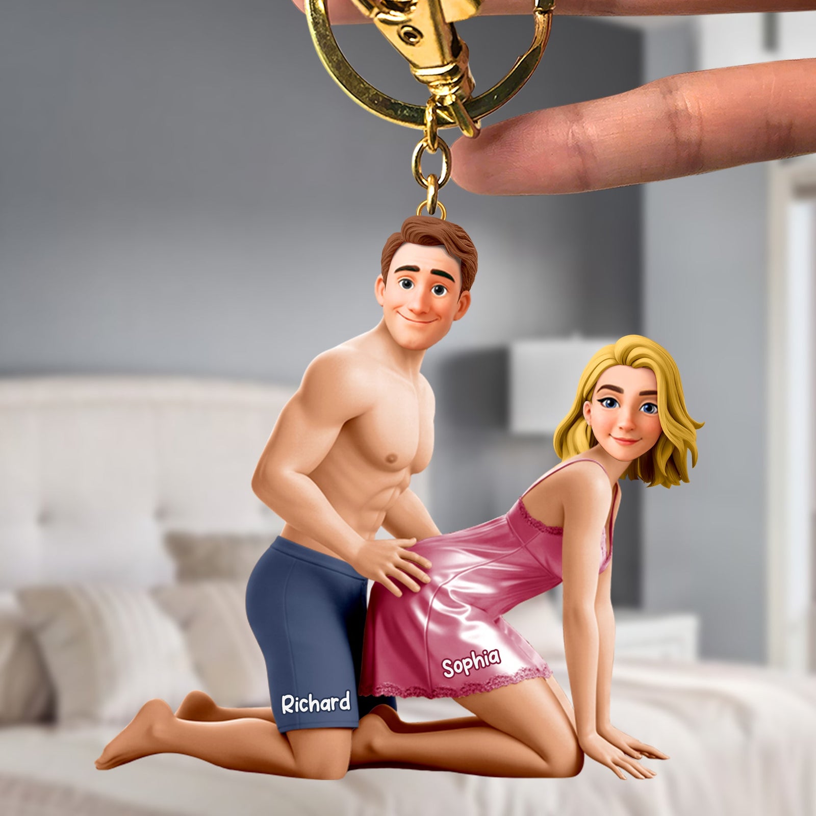 Naughty Couple Keychain - Personalized Gifts For Couples 08ohqn160126
