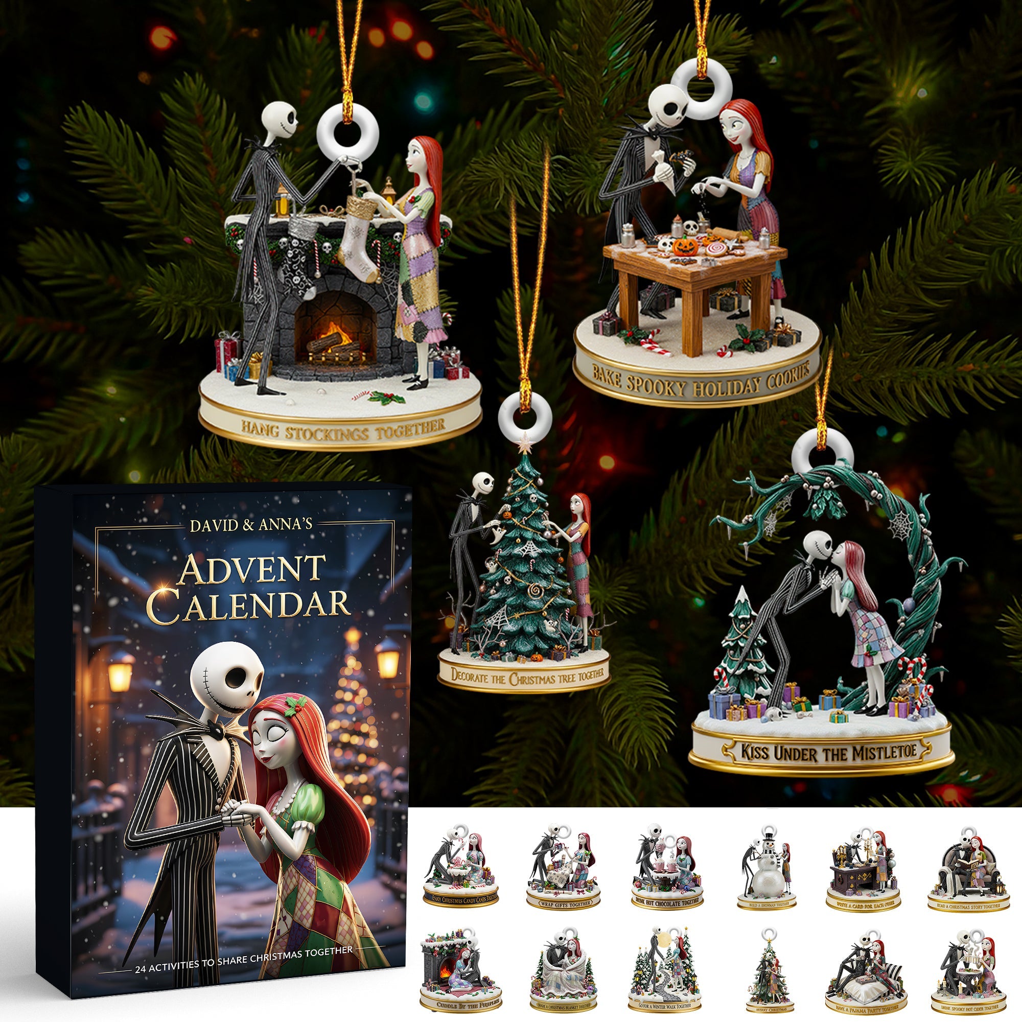 Gothic Couple Advent Calendar Blind Box Christmas Gifts 01PGDT221025