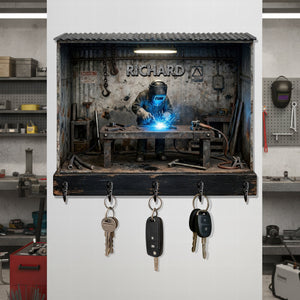 Welder Garage Acrylic Key Hanger – Personalized Gifts For Welder 02toqn191225