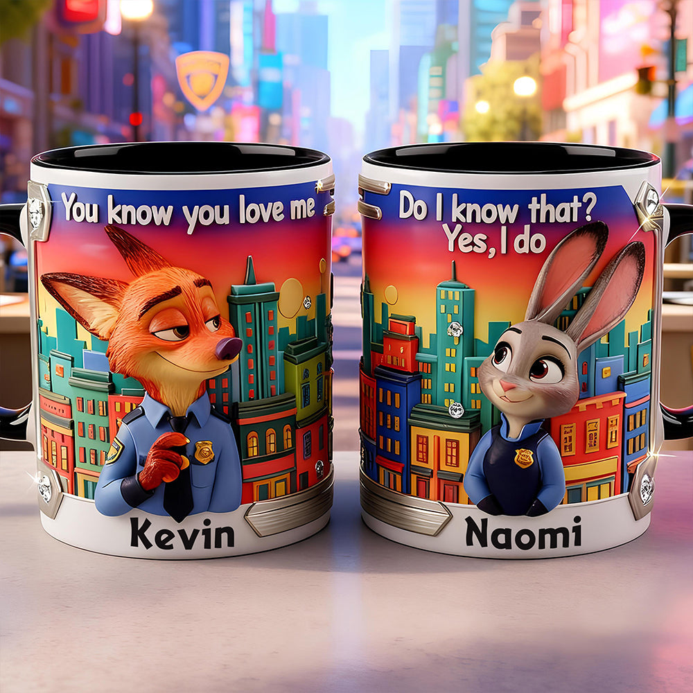 Couple Coffee Accent Mug - Personalized Gifts For Police Couple Coffee Mug 05KIDT160126