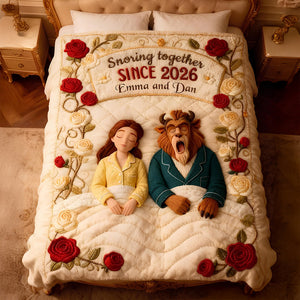 Snoring Together Blanket - Personalized Gifts For Couple 03todt210126