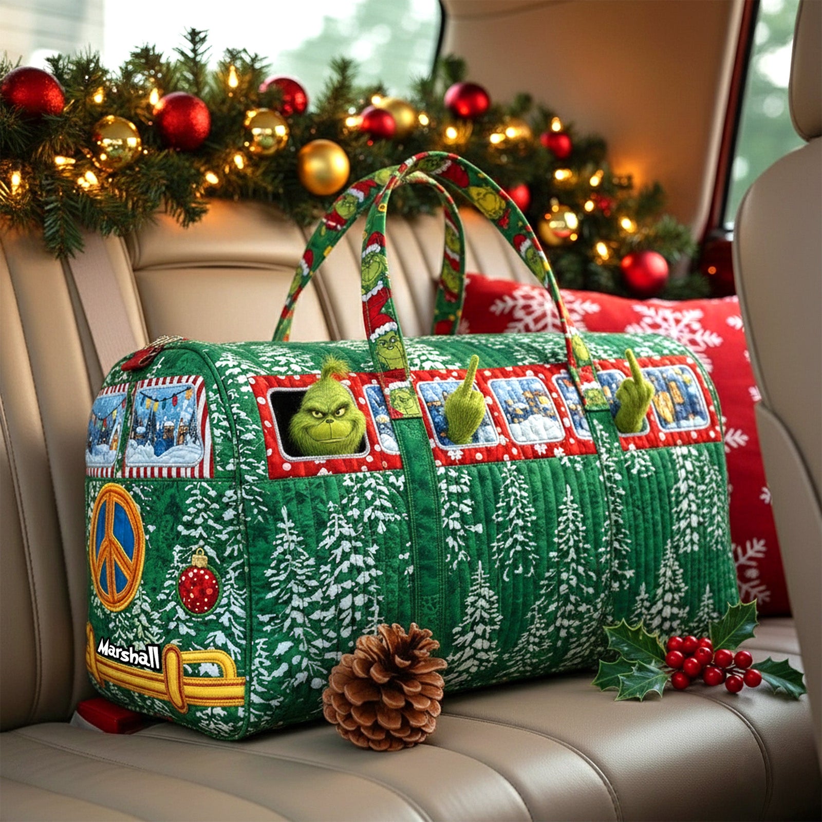 Personalized Gifts For Christmas, Classic Camper Van Quilted Duffle Bag 02tgmg290925