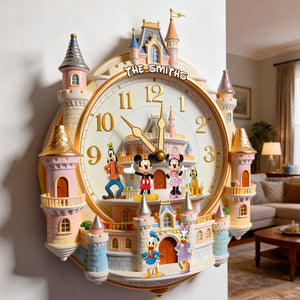 Lovely Hanging Wall Clock - Personalized Gifts For Family 02natn241225