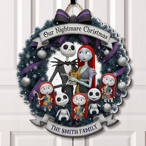 Spooky Family Wood Sign - Personalized Gifts For Family 01HYLU131025