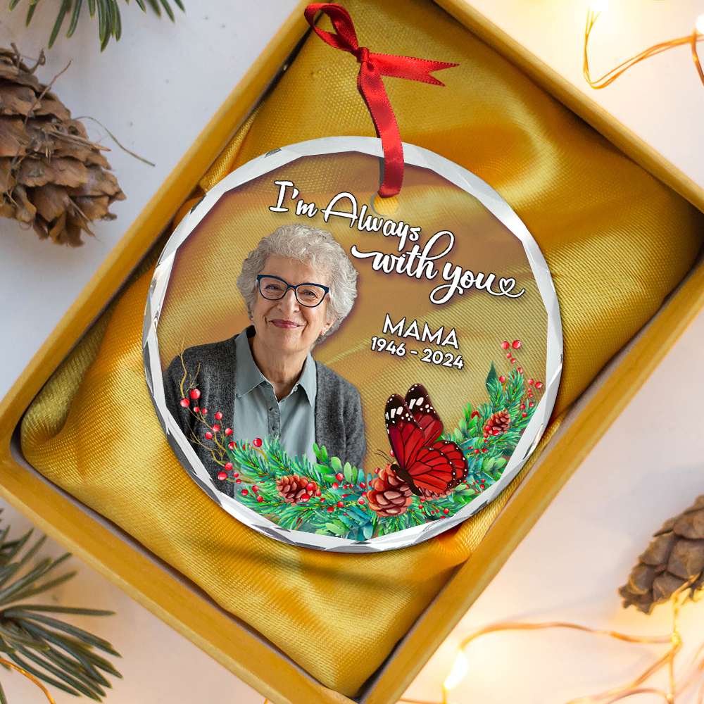 Custom Photo Gifts For Heaven Christmas Ornament 02acpu011024 - Ornament - GoDuckee