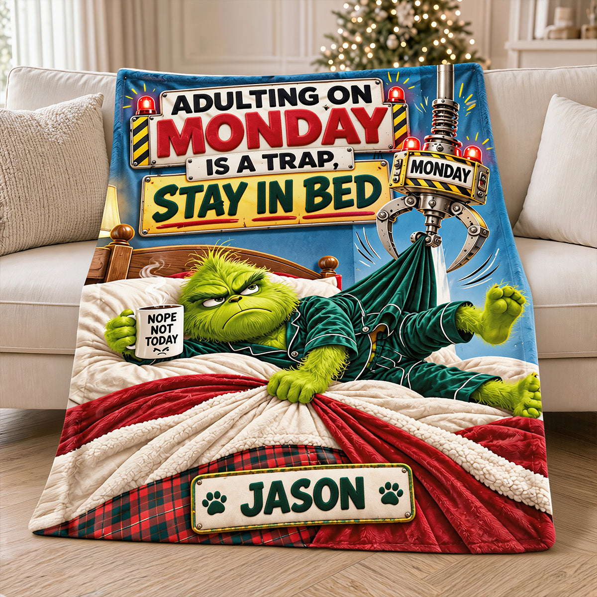 Stay In Bed Blanket - Personalized Gifts 02hatn171026