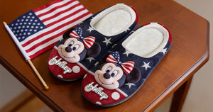 Cute America Theme Slippers - Personalized Gifts 03pamg030226-Homacus