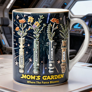 Mom's Floral Garden In Space Coffee Mug - Personalized Gifts For Mother 01nalu250226
