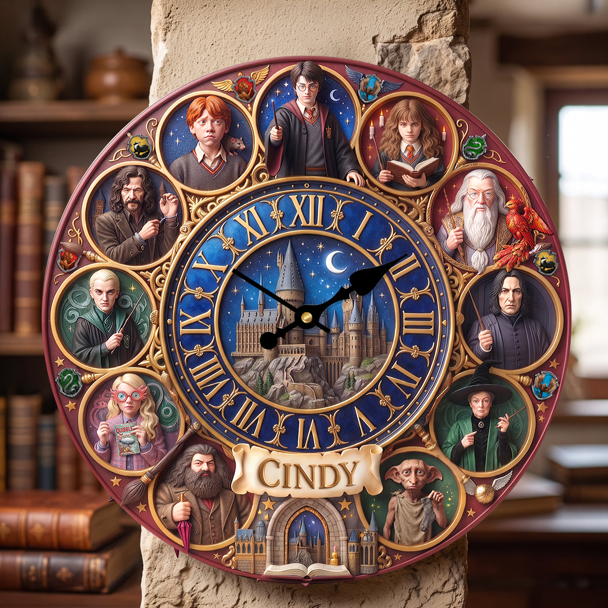 Fantasy Wizard Acrylic Hanging Wall Clock - Personalized Gifts For Fantasy Lovers 03hutn080726