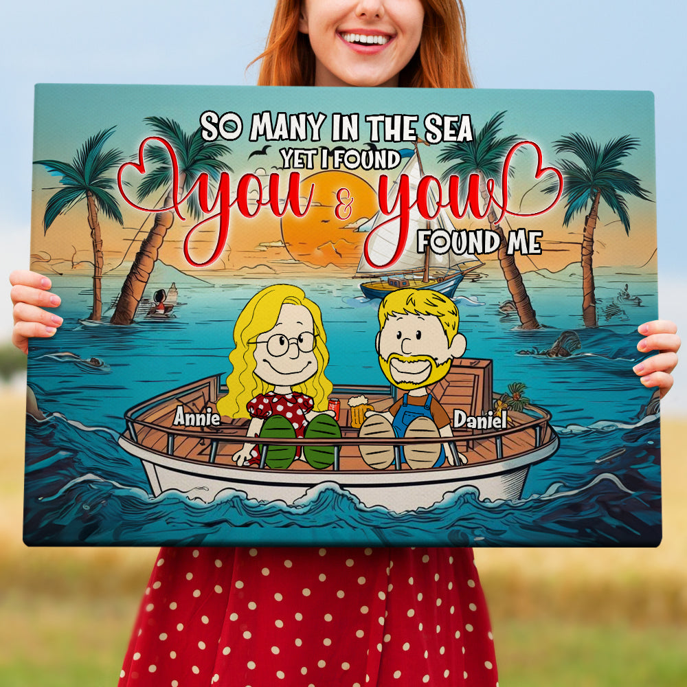 Personalized Gifts For Couples Canvas Print Couple Relaxing Together At Sea 05TOLU080125PA - Poster & Canvas - GoDuckee