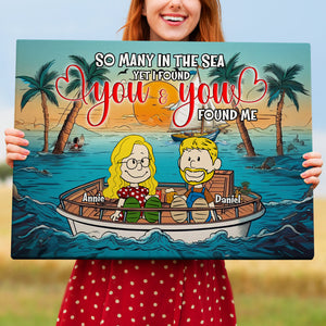 Personalized Gifts For Couples Canvas Print Couple Relaxing Together At Sea 05TOLU080125PA - Poster & Canvas - GoDuckee