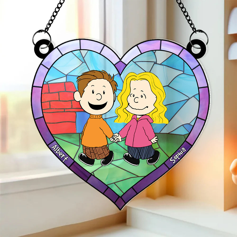 Couple Suncatcher Ornaments - Personalized Gifts 01QHQN230424DA-Homacus
