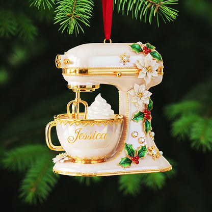 Personalized Gifts For Christmas, Baking Mixer Custom Shape Acrylic Ornament 02pgta091025