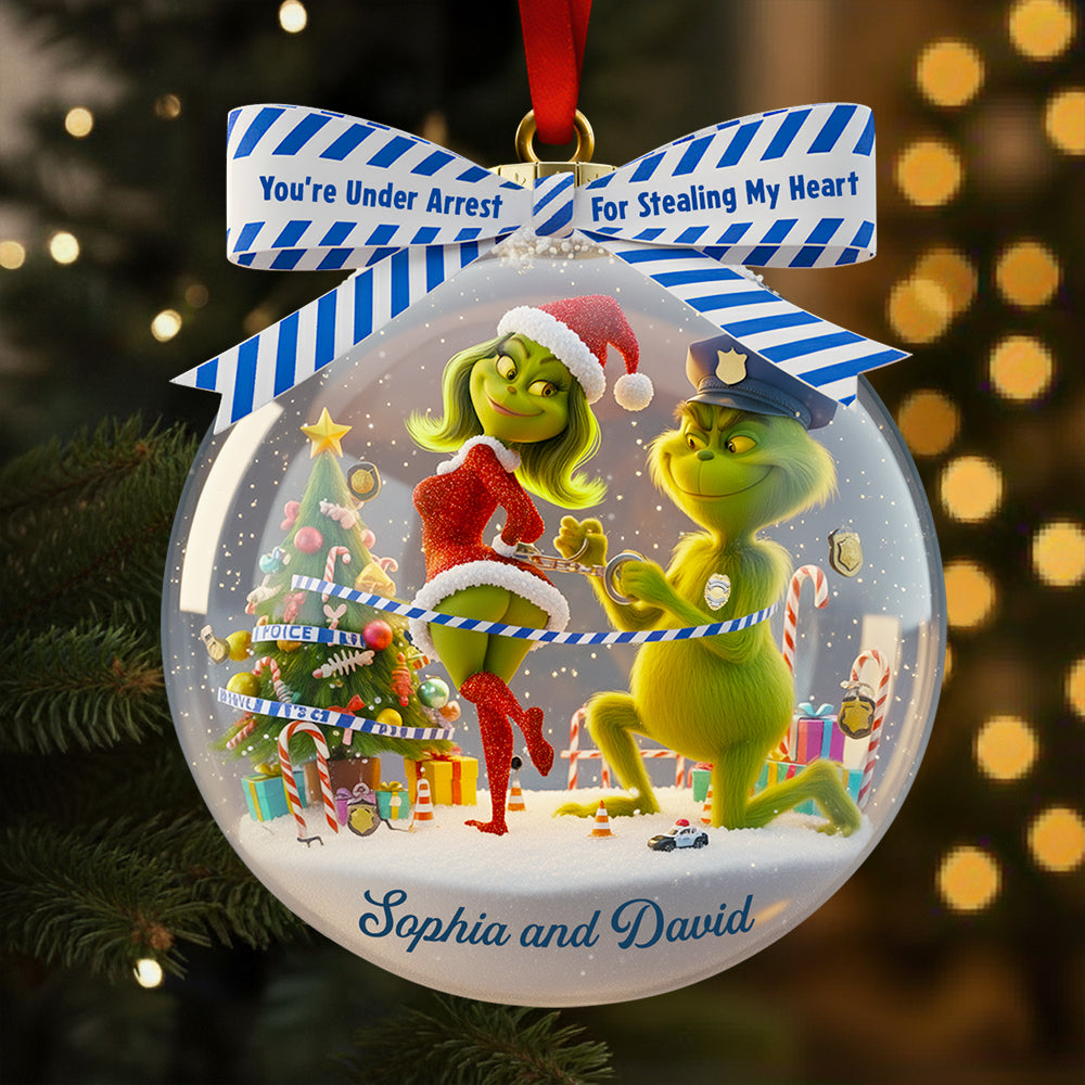 Christmas Love Under Arrest - Personalized Gifts For Couple Ornament 06TGDT300925