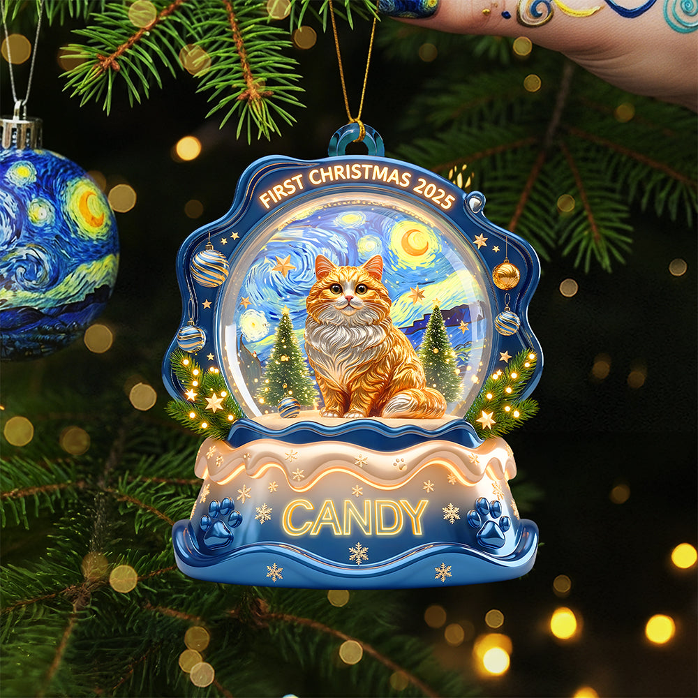Slay Cat Christmas Ornament Personalized Gifts For Cat Lovers 04TGTA230825