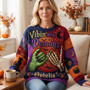 Witch Ugly Sweater - Personalized Gifts For Halloween 02huqn120826