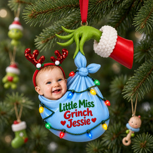 Wrapped in Holiday Cheer Ornament - Personalized Custom Photo Gift For Kids 05HULU141026