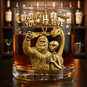 Fun Forest Giant & Friends Selfie Glass - Personalized Gifts For Drinking Lovers & Cryptid Creatures Enthusiasts 02QHLU011225