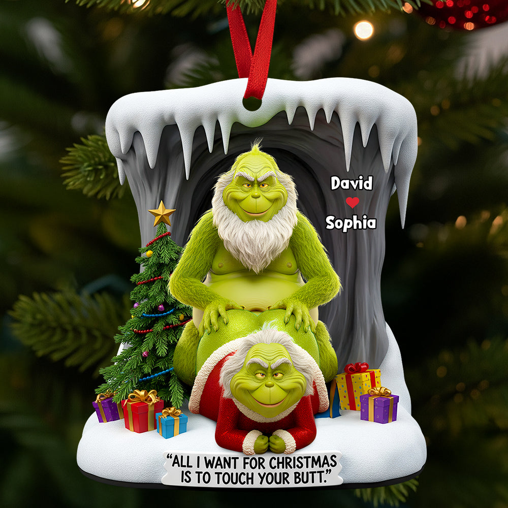 Funny Old Couple Christmas Ornament Personalized Gifts For Couple 01OHDT230925