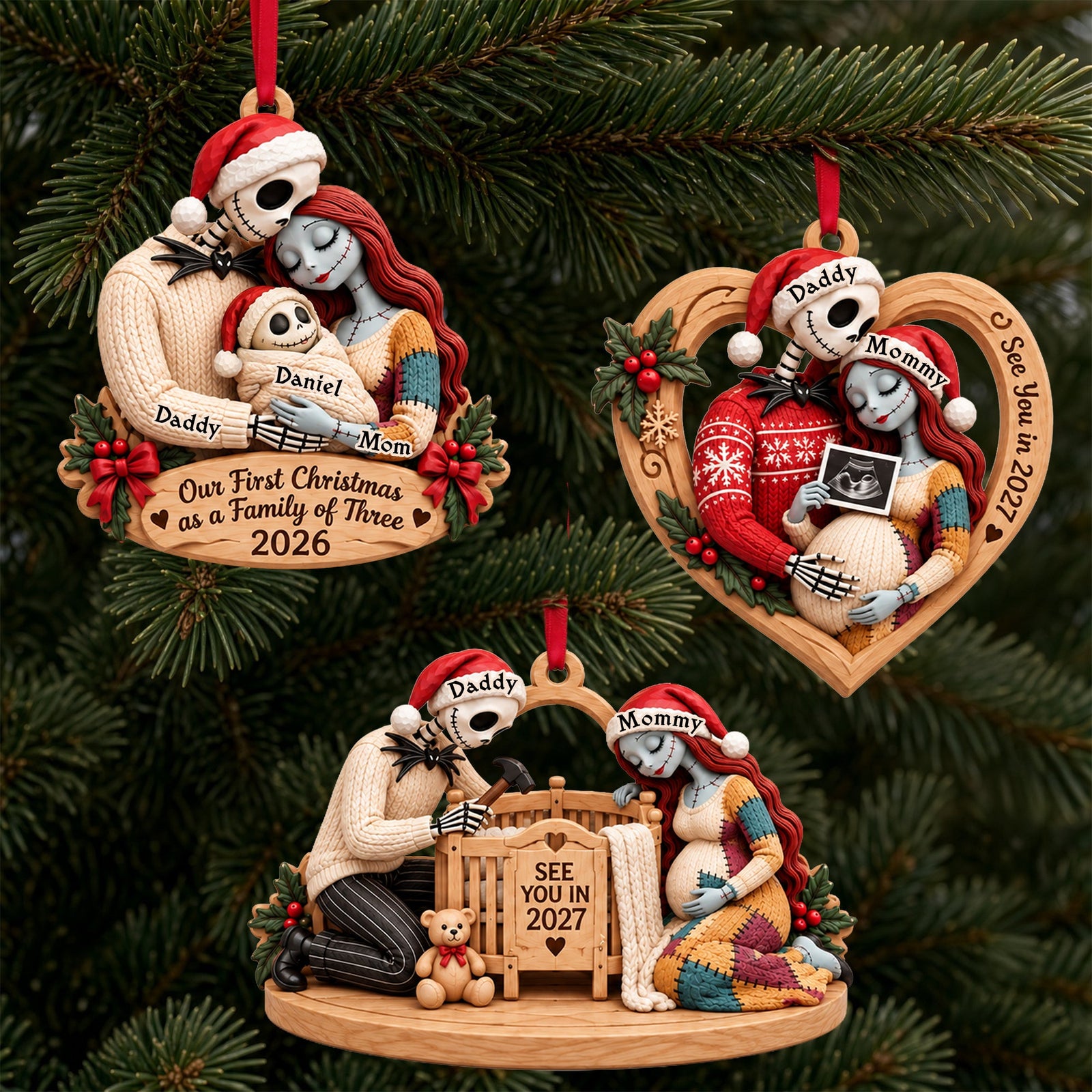 Our First Christmas Ornament - Personalized Gifts For Family 01TYLU231026