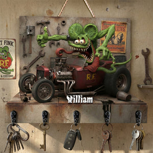Hot Rod Acrylic Key Hanger - Personalized Gifts For Hot Rod Lovers 05kimg200126