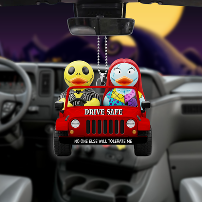 Spooky Couple Drive Safe Car Ornament -Personalized Gifts For Couples 05NALU020825