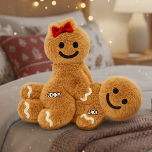 Funny Gingerbread Couple Pillow Personalized  Gifts For Couple 04natn141125