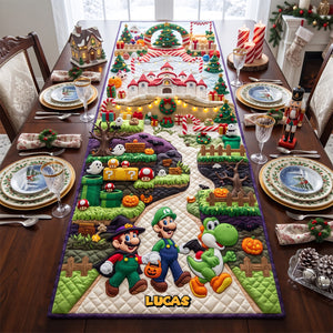 Festive Village Quilted Table Runner Personalized Gifts 05TYTN130826