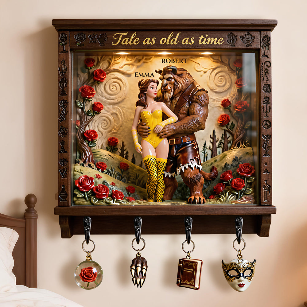 Romantic Couple Acrylic Key Hanger - Personalized Gifts For Couple 03TGDT260126