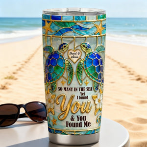 Ocean Love Tumbler - Personalized Gifts For Couple Tumbler 05TOTN150126 - Tumbler Cup - GoDuckee