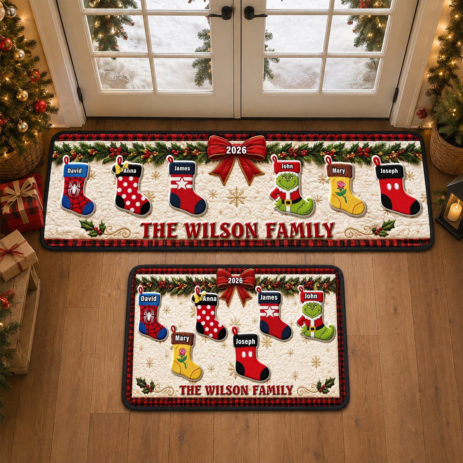 Festive Stockings Runner Rug - Personalized Christmas Gifts For Family 07naqn220826