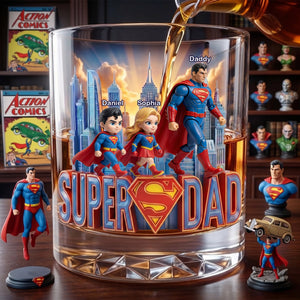 Fearless Guardian Dad and Kids Drinking Glass - Personalized Gifts For Dads 04ohlu190526