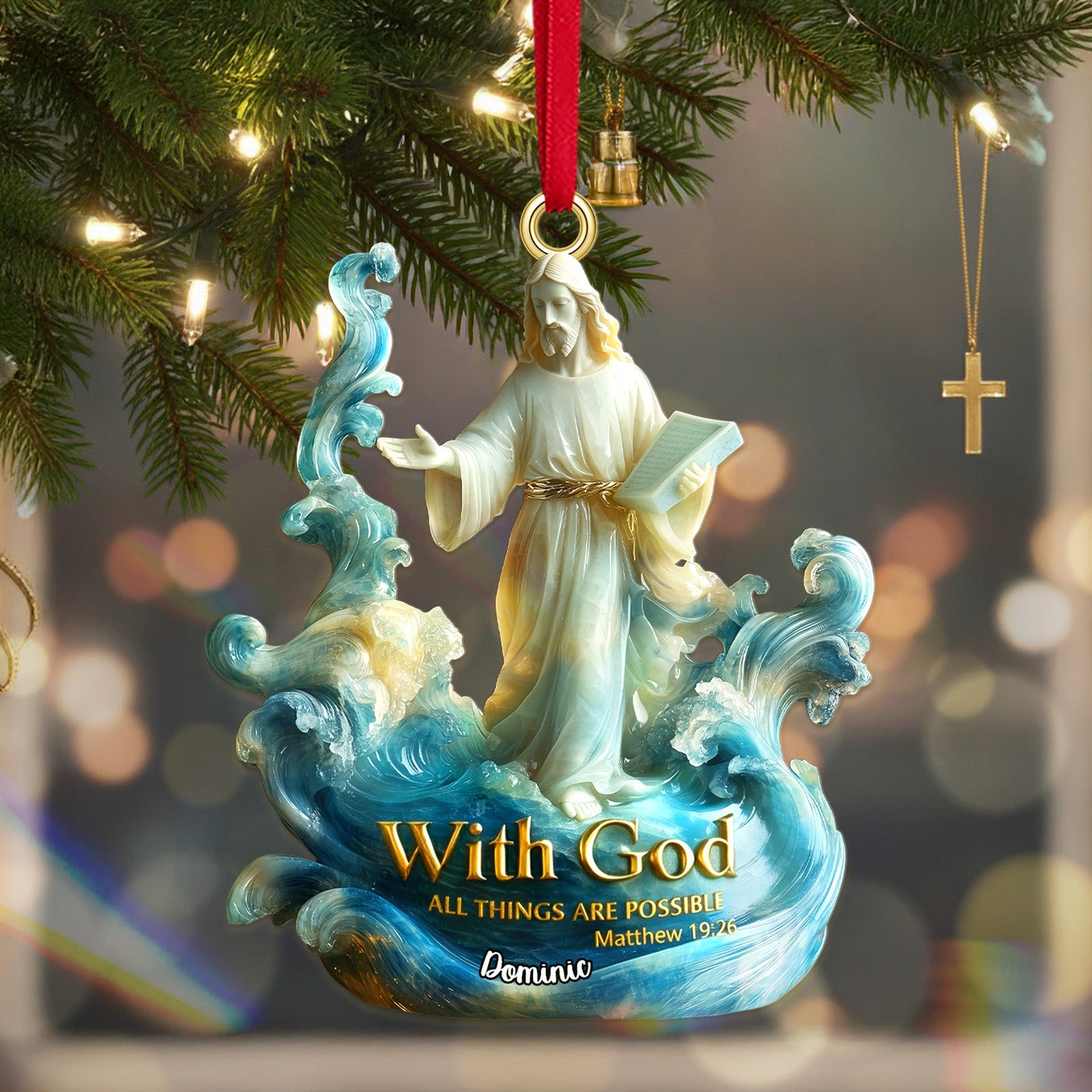 Personalized Gifts For Christmas, The God Acrylic Ornament 01tgmg180925