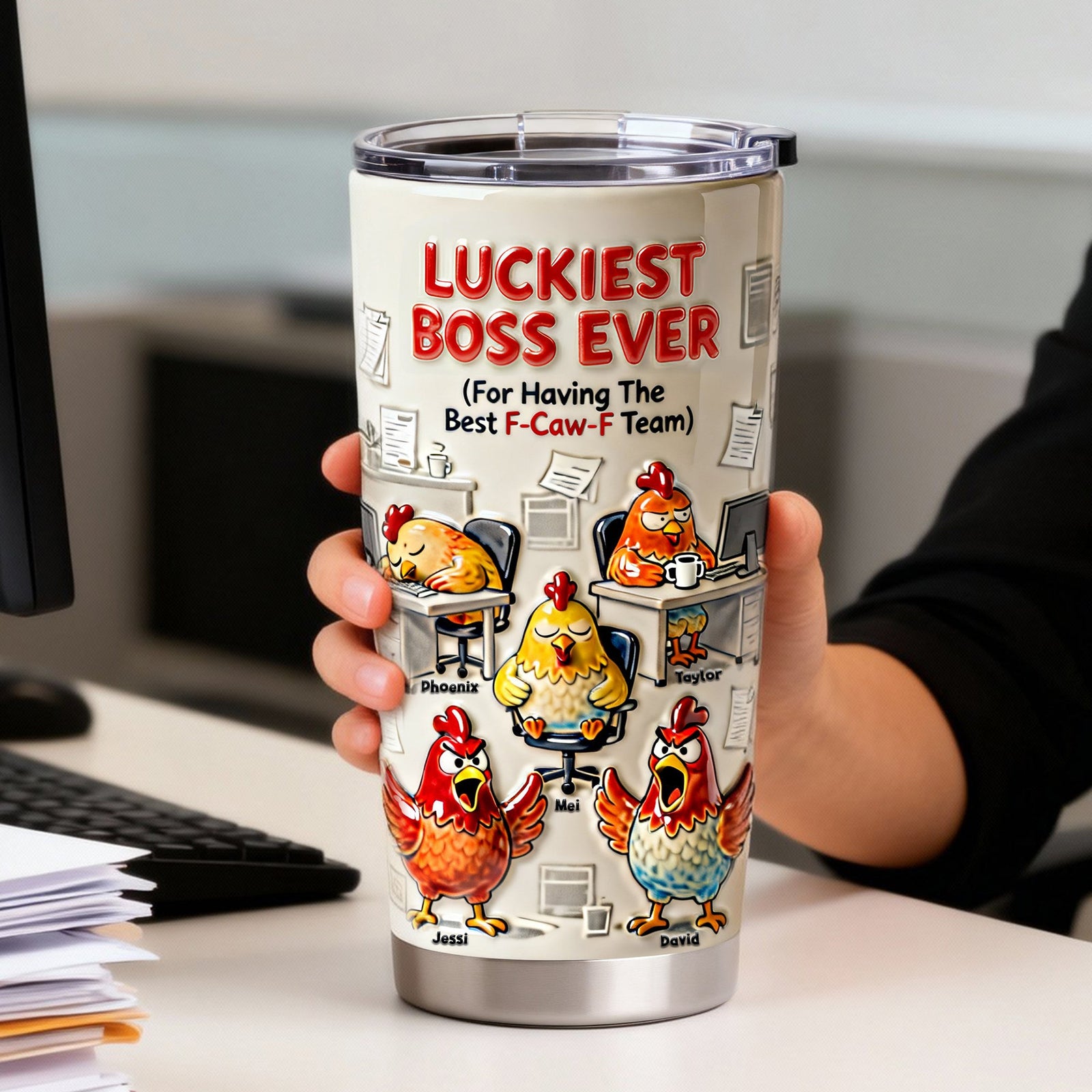 Boss Chicken Office Tumbler - Personalized Gifts For Boss 05nalu291225