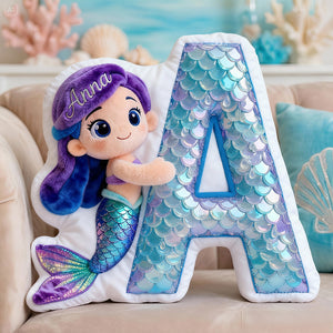 Mermaid Alphabet Pillow Personalized Gifts For Kids 03TGDT151225