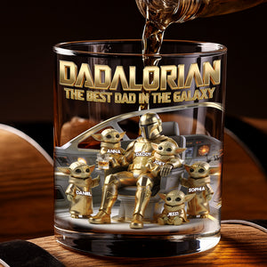 Legendary Space Dad Round Glass - Personalized Gifts For Dads 01PGLU300426