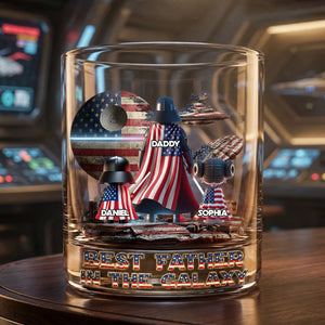Legendary Cosmic Dad Round Glass - Personalized Gifts For Dads 04OHLU070526