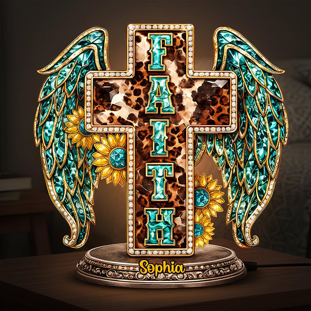 Glowing Faith Cross Light Box - Personalized Gift For Jesus Lovers 03HUDT061225