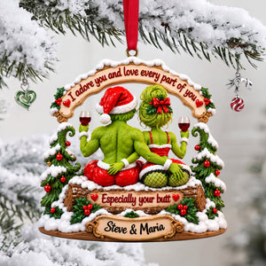 Playful Touch Couple Acrylic Ornament -  Personalized Gift For Couples 05TOLU161026