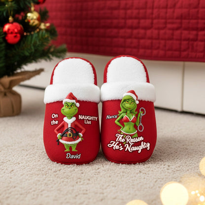 Personalized Christmas Gifts For Couple Home Slippers 03namg081025