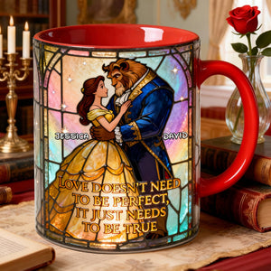 Romantic Fairytale Couple Coffee Accent Mug - Personalized Gift For Couples 08KILU170126