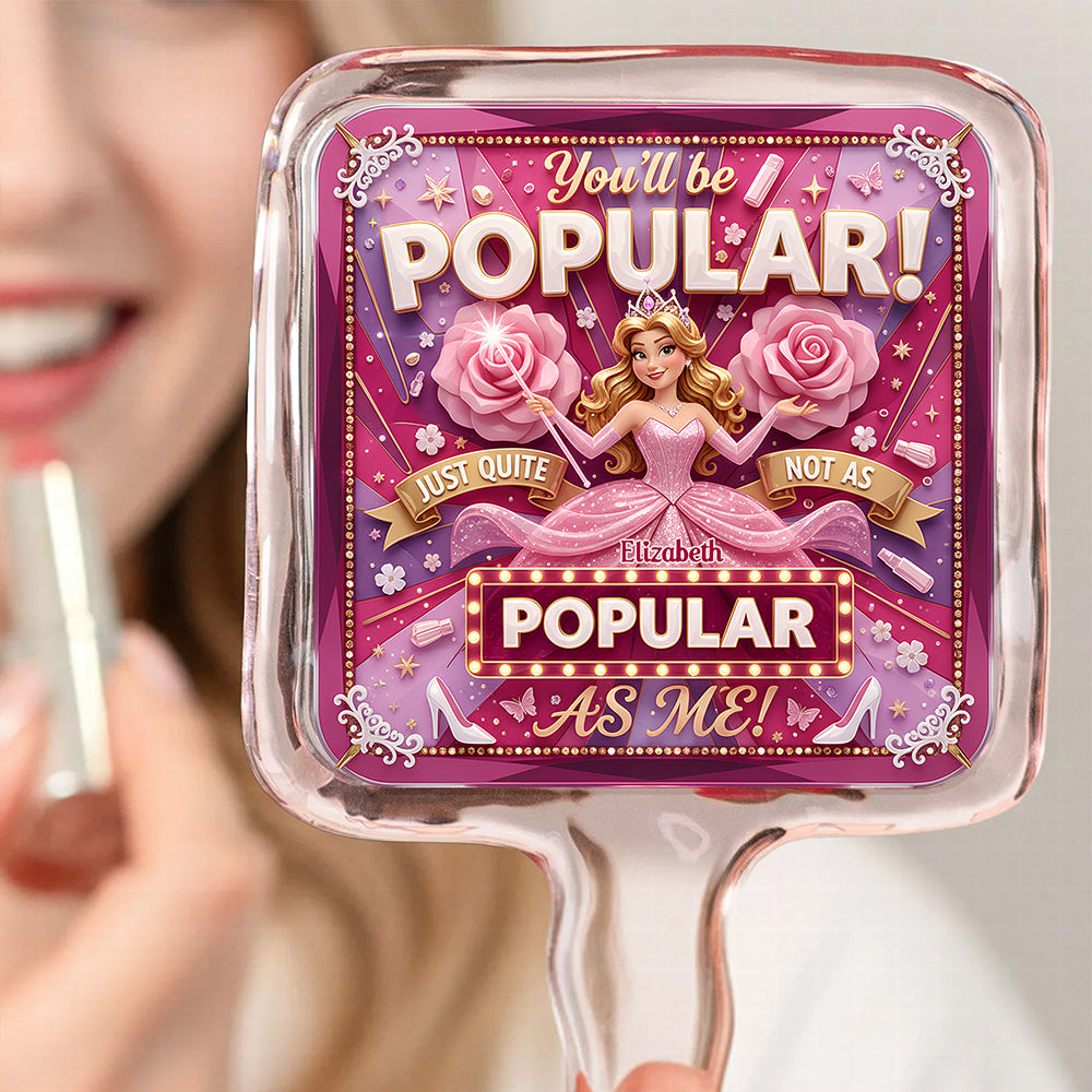 Glam Handheld Mirror - Personalized Gifts 05PADT031225