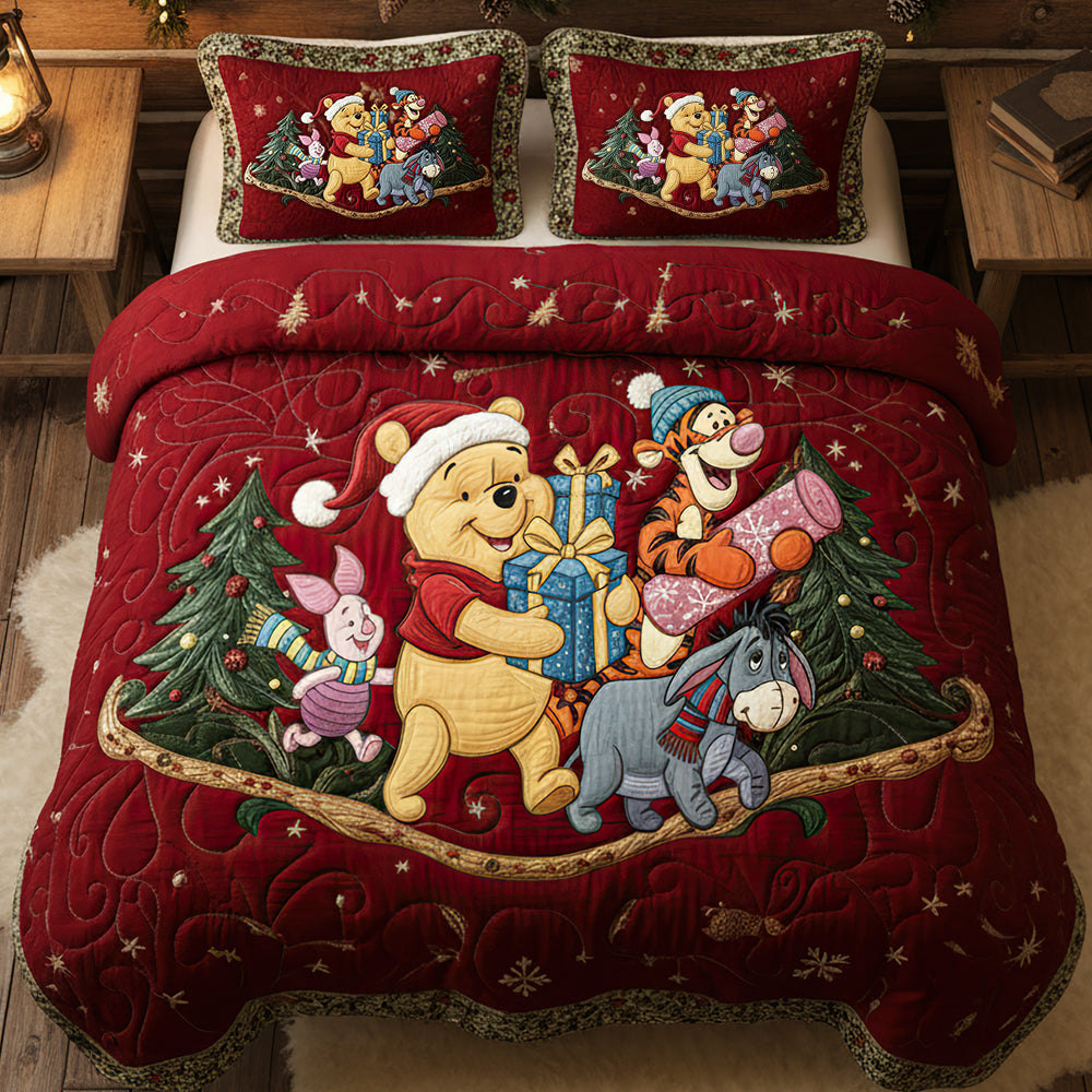 Christmas Quilt Bedding Set Gifts For Friends 02NADT060925