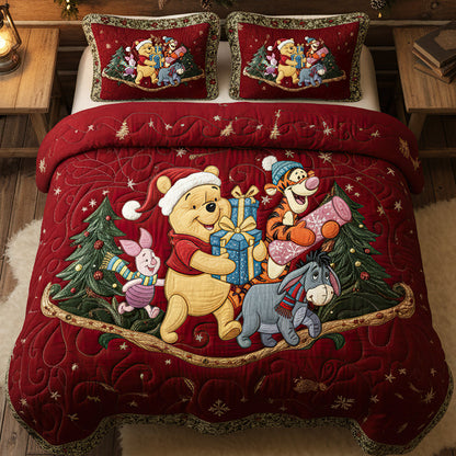 Christmas Quilt Bedding Set Gifts For Friends 02NADT060925